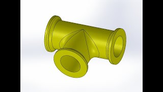T-Pipe joint using simple options in solidworks Model 2 Profile