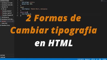Como cambiar tipografia en HTML con CSS - Skyder Dev