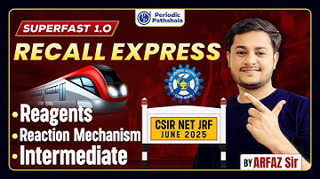 Reagents +Reaction Mechanism+ Intermediate  Recall Express CSIR NET JULY 20205  By Arfaz sir