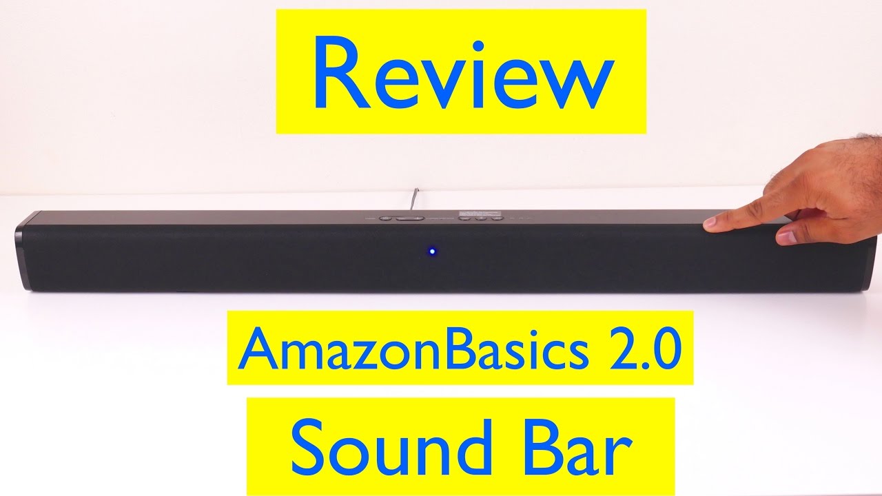 AmazonBasics 2.0 Channel Bluetooth Sound Bar Review - YouTube
