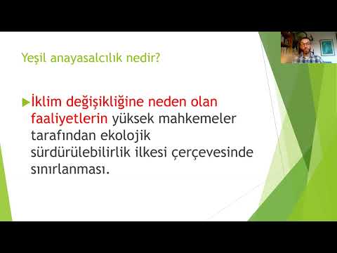 İklim Değişikliğine Karşı Yeşil Anayasalcılık #SerkanKöybaşı Ankara Üniversitesi İklim Hukuk Kliniği