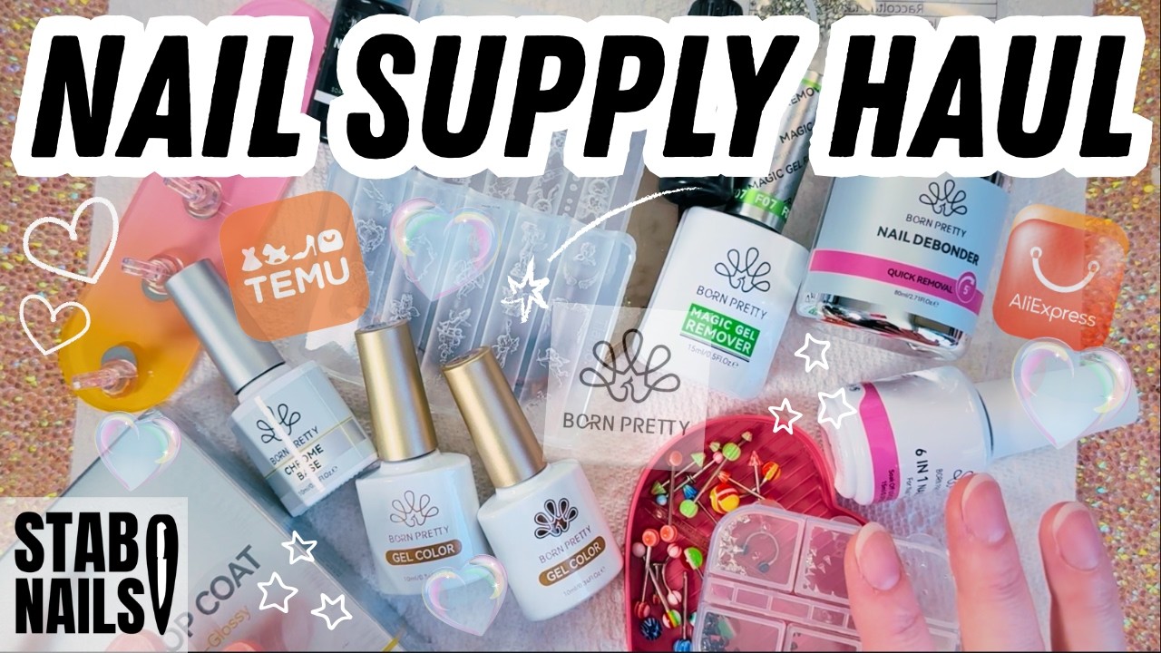 Unbox Nail Supplies With Me 💕| Born Pretty, Temu &, AliExpress | Budget Friendly Haul 🛍️