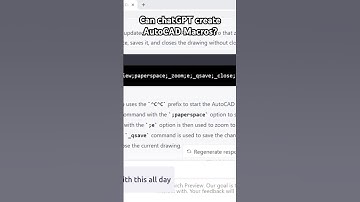 Can chatGPT create AutoCAD Macros?