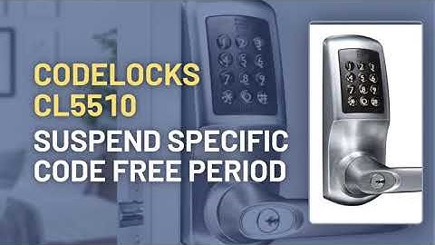 CodeLocks CL5510: Suspend Specific Code Free Period