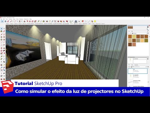 Tutorial SketchUp Pro:  Como Simular o Efeito da Projecção de Luzes Artificiais no SketchUp Pro