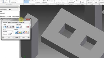 Autodesk Inventor 2013: Lesson 11: Mate Constraint