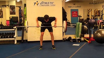 BB Offset Bent Over Row to Chest - shoulder