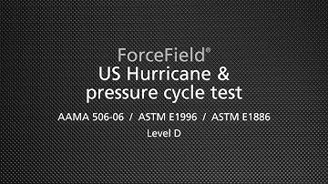 Prowler Proof ForceField® - US Hurricane & pressure cycle test (AAMA 506-06/ASTM E1996/ASTM E1886)