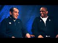 Coach K and Hubert Davis sit down with Grant Hill ahead of first-ever Duke-UNC tournament matchup