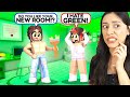 USING ONLY ONE COLOR to DECORATE MY DAUGHTER BEDROOM! *SHE HATES IT* (Roblox)