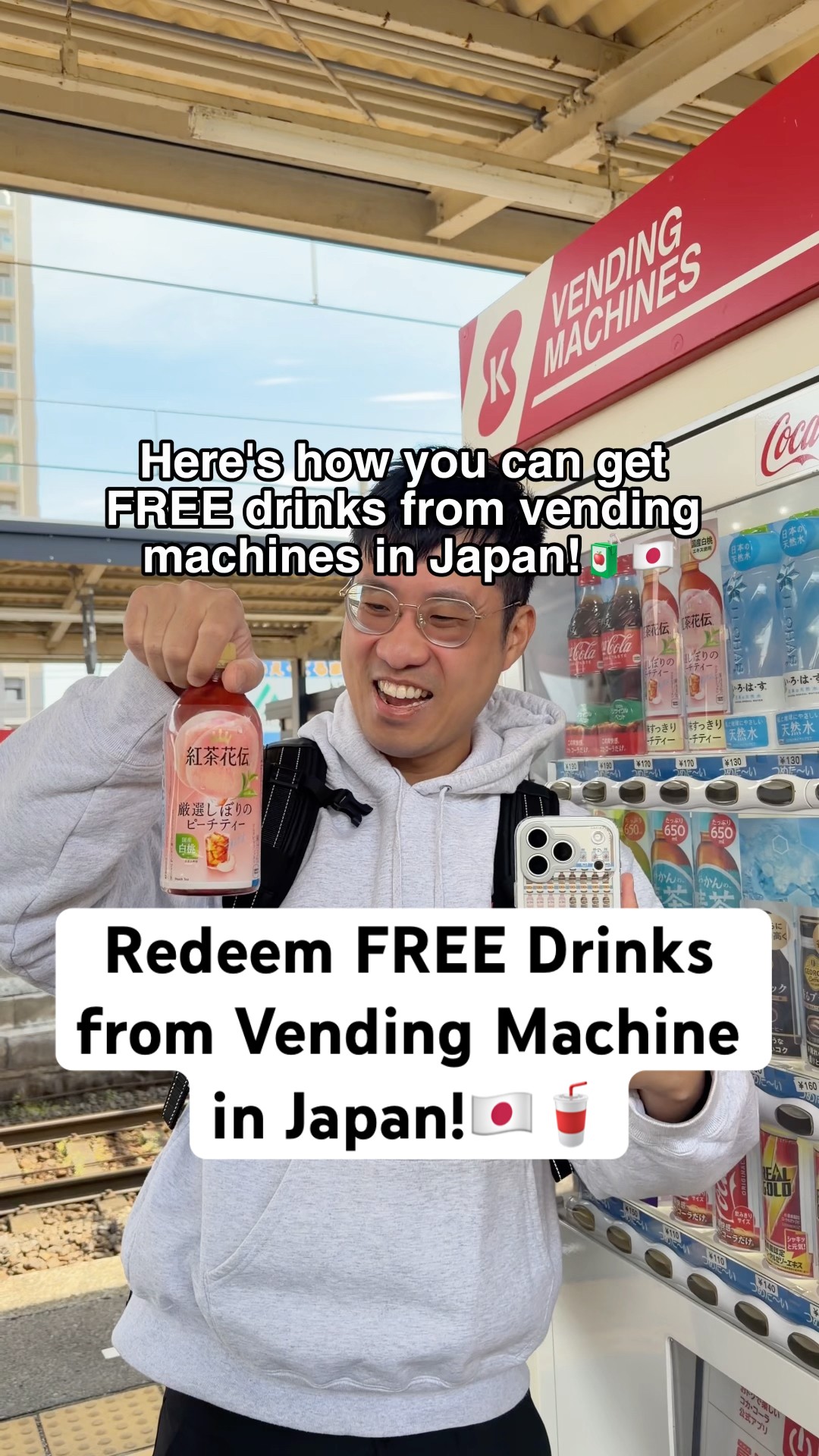 Redeem FREE Drinks from Vending Machine in Japan!🇯🇵🥤 - YouTube