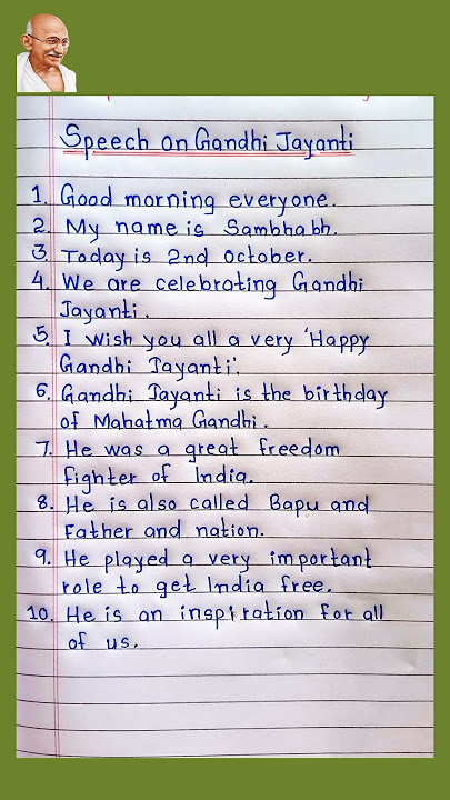 Download lagu Speech on Gandhi Jayanti || Gandhi Jayanti speech in english || Ten lines speech on Gandhi Jayanti |