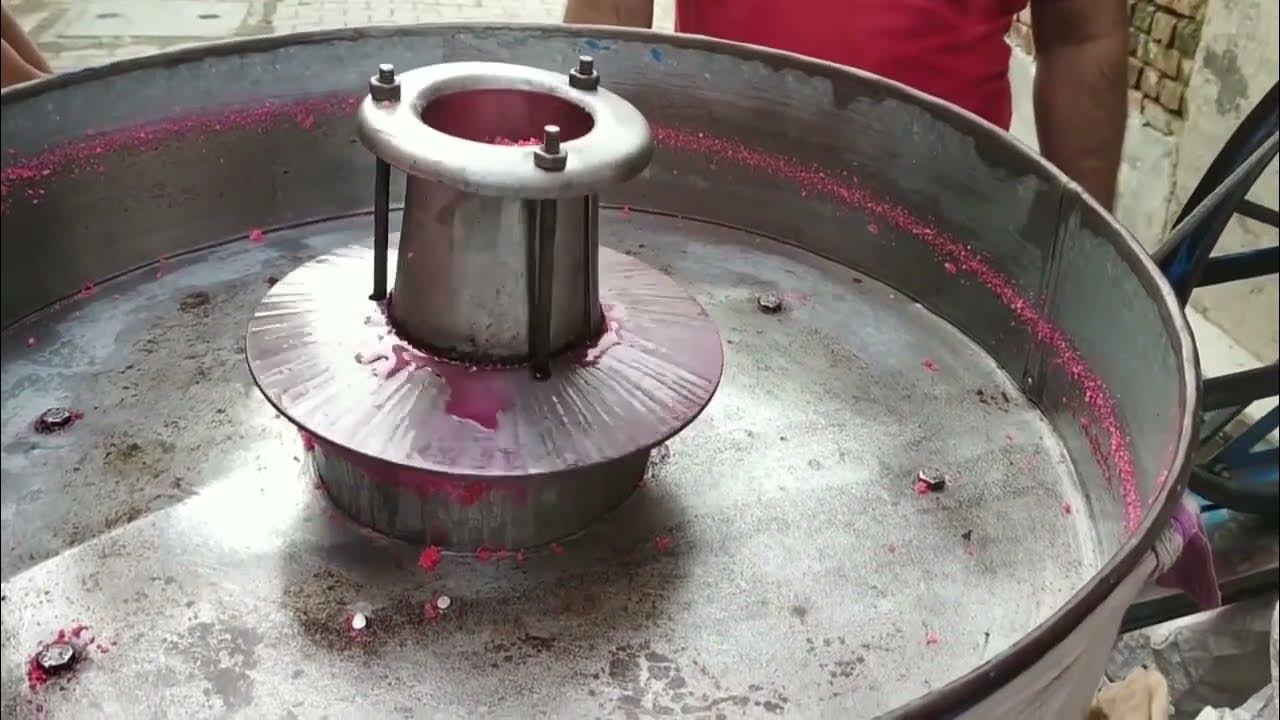 Traditional Indian Cotton Candy Making Machine on Cycle Meerut Cotton