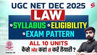 UGC NET Dec 2025 | UGC NET Law Syllabus, Exam Pattern, Eligibility & Preparation Strategy | Karan