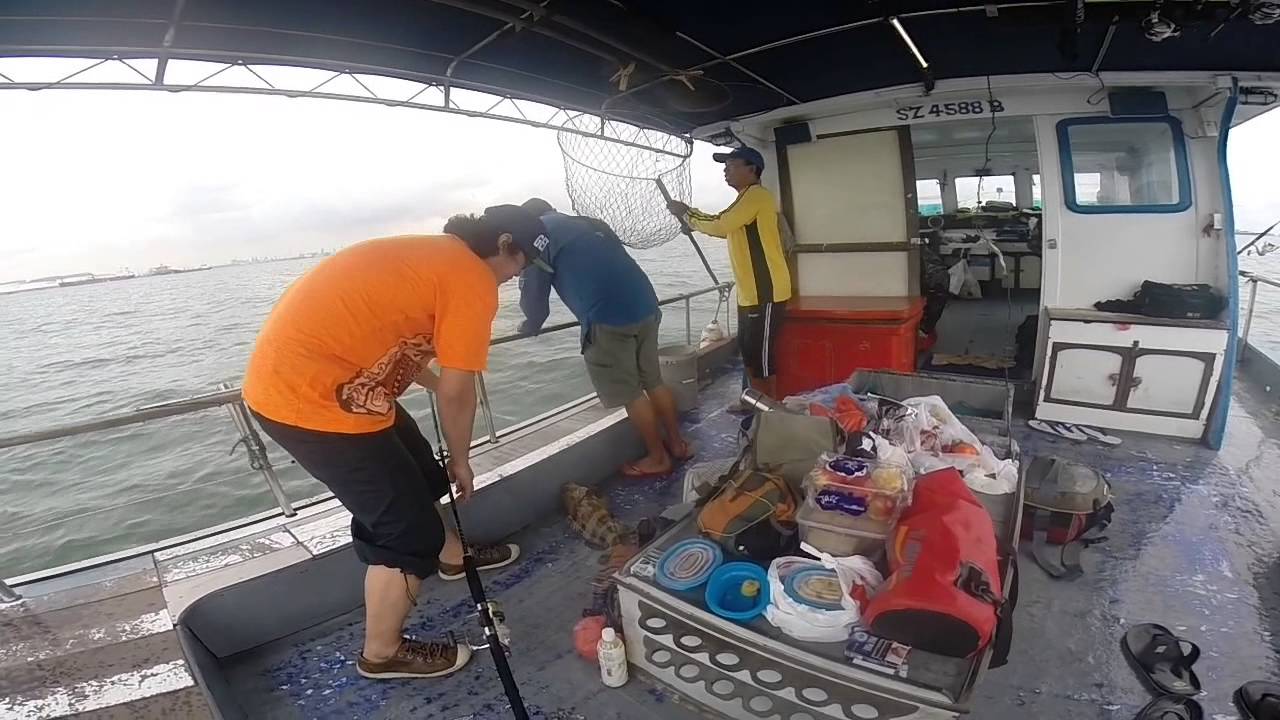 Southern sea boat fishing Singapore - YouTube
