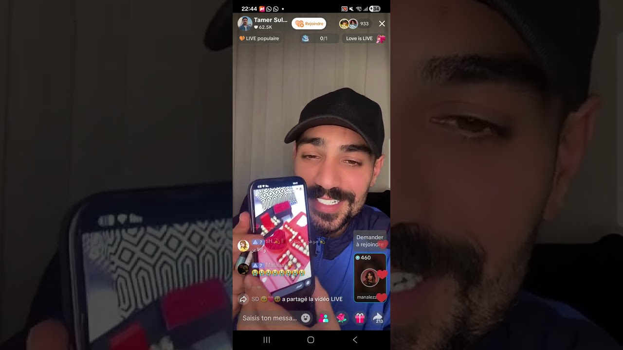 لايف تامر الفلسطيني مع منال المغربية تصدم بهذا الكلام😱😱