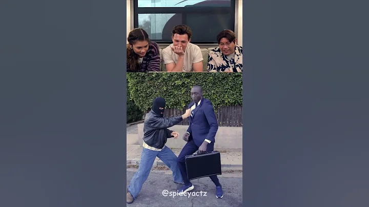 Tom Holland react try to laugh part 12 #tomholland #trynottolaugh #funny #reaction