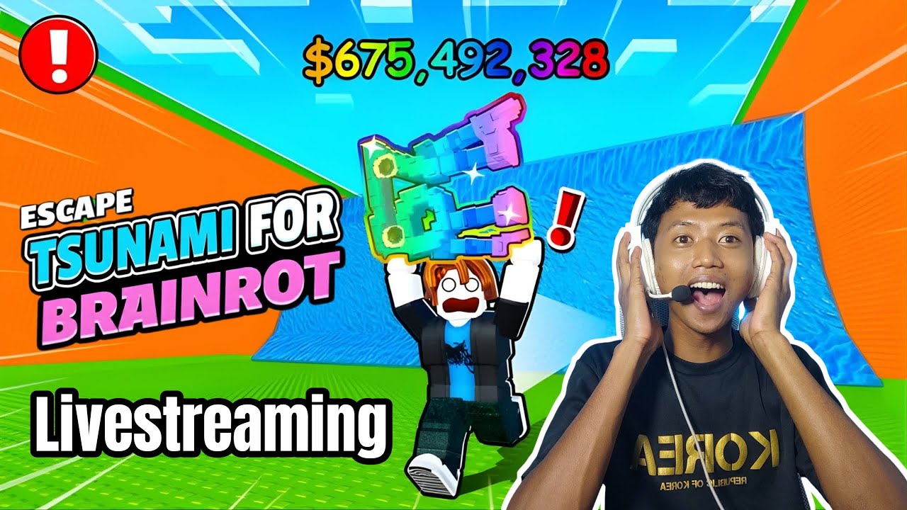 Seru Banget Main Game Roblox Di Map Escape Tsunami For Brainrot