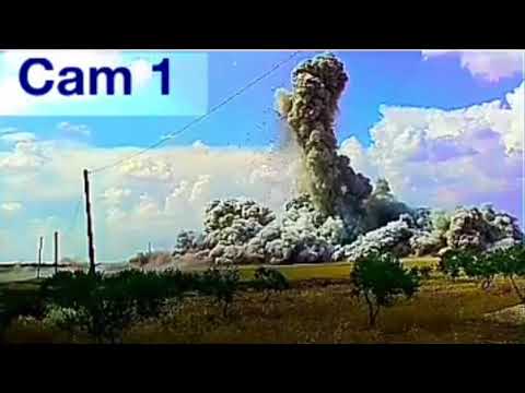 مشاهد من تفخيخ وتفجير الجيش السوري تحصينات للمجموعات الارهابية في تل السلطان بريف ادلب