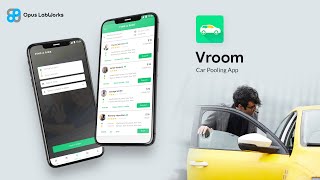 Car Pooling Android App template + iOS App Template | 2 Apps Rider + Driver | Flutter 2| Vroom screenshot 2