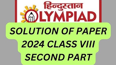 Hindustan Olympiad paper solution 2024 of class 8 Set B #howto #prepration #hindustanolympiad #solut