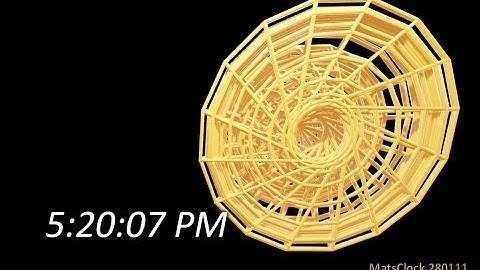 MatsClock 120111 Full Free PowerPoint Digital Clock PPT Timer 3D Cane Furniture