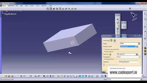 CATIA TUTORIAL IN HNDI "CHAMFER ,SHELL AND DRAFT COMMANDS"