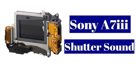 Sony A7iii Shutter Sound | It