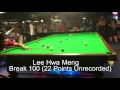 Malaysia Snooker 2017 Lee Hwa Meng Break 100