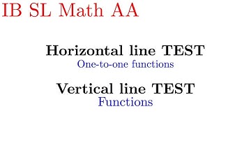 Lecture 4: Functions | Vertical and Horizontal line tests. (functions and one-to-one functions)