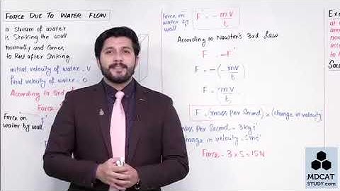 Chapter 3 Force and Motion  Force due to water flow