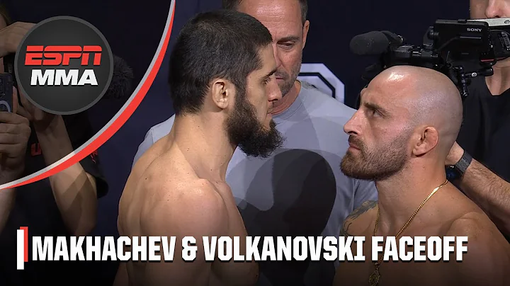 Islam Makhachev and Alexander Volkanovski faceoff for the final time before UFC 284 | ESPN MMA
