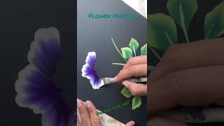 Amazing flower one stroke painting #shorts #flowerpainting