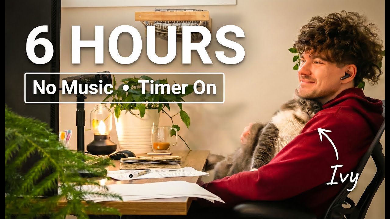 study with me live pomodoro PhD scientist – silent 50/10, no music, ADHD, nature!