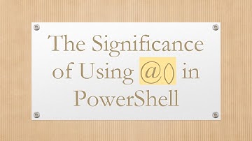 The Significance of Using @() in PowerShell