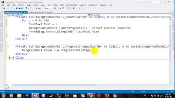 How to Use BackgroundWorker Load Value to Progressbar in VB NET 2012