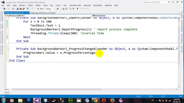 How to Use BackgroundWorker Load Value to Progressbar in VB NET 2012