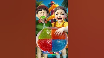 Squid Game AI Colorful Edible Slime ASMR #squidgame #squidgame2 #ai #asmr