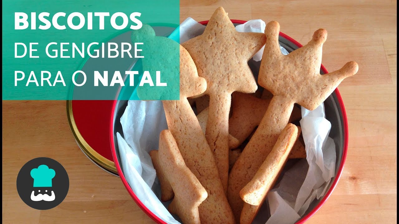 BISCOITOS DE GENGIBRE NATALINOS FÁCEIS E CROCANTES