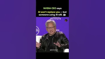 👀 NVIDIA CEO says: AI won’t replace you but someone using AI will. #nvidia #ai