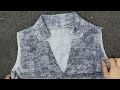 How to Sew a Flat Notched Collar (English Collar) — Easy &amp; Professional Tutorial for Beginners 👗✂️