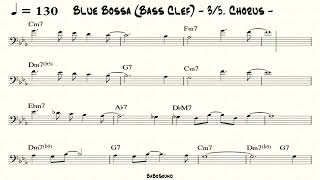 Blue Bossa / No Bass Backing Track (Bass Clef)