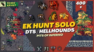 TIBIA: EK HUNT SOLO #13 POI (DTs AND HELLHOUNDs)