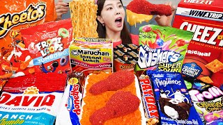 RUS SUB) Most Popular American Convenience Snacks Noodle & Hot Cheetos Chicken Mukbang ASMR Ssoyoung