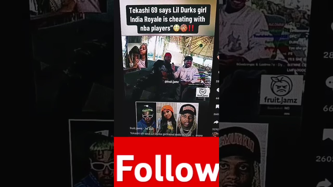 6ix9ine says TROLLS Lil Durk Girl India Royale is cheating on him with NBA Players😱