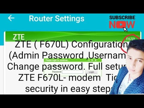 IN HINDI , CONFIGURATION ZTE (F670L) ROUTER , CHANGE ...