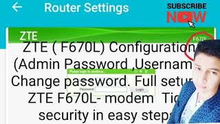 In Hindi Configuration Zte F670l Router Change Password Username Security And All In 3 Min Youtube