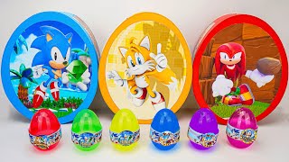 Unboxing the Sonic The Hedgehog toy | Giant Sonic Easter Eggs, Tail Eggs, Knuckles Eggs | ASMR