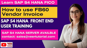 Vendor Invoice | FB60 | SAP S4 HANA | #saps4hana #veertutorial