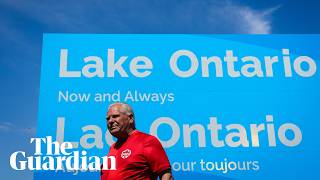 Ontario premier unveils Lake Ontario sign in response to Trump’s ‘Lake America’ order
